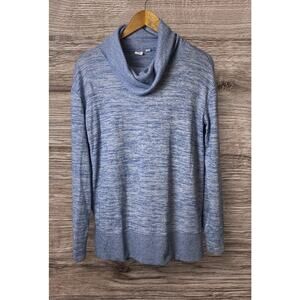 Gap Women’s Blue Marbled Cowl Neck Long Sleeve Sweater Size Small